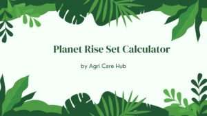 Planet Rise Set Calculator