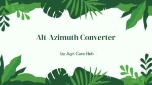 Alt-Azimuth Converter