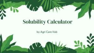 Solubility Calculator