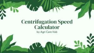 Centrifugation Speed Calculator