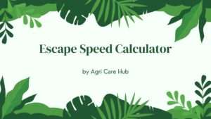 Escape Speed Calculator