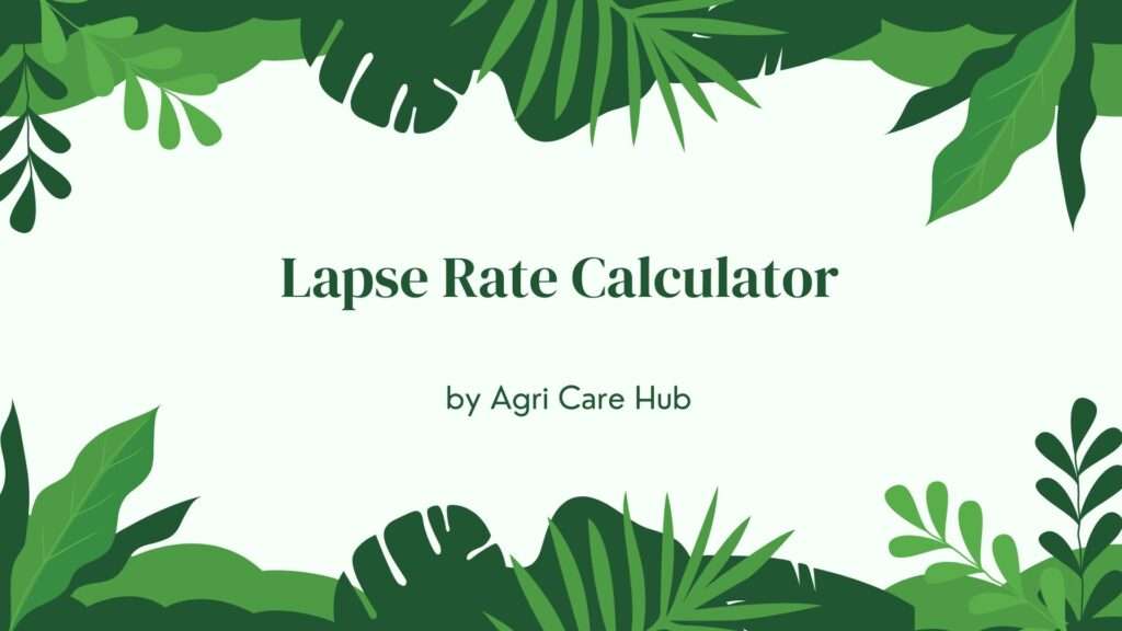 Lapse Rate Calculator