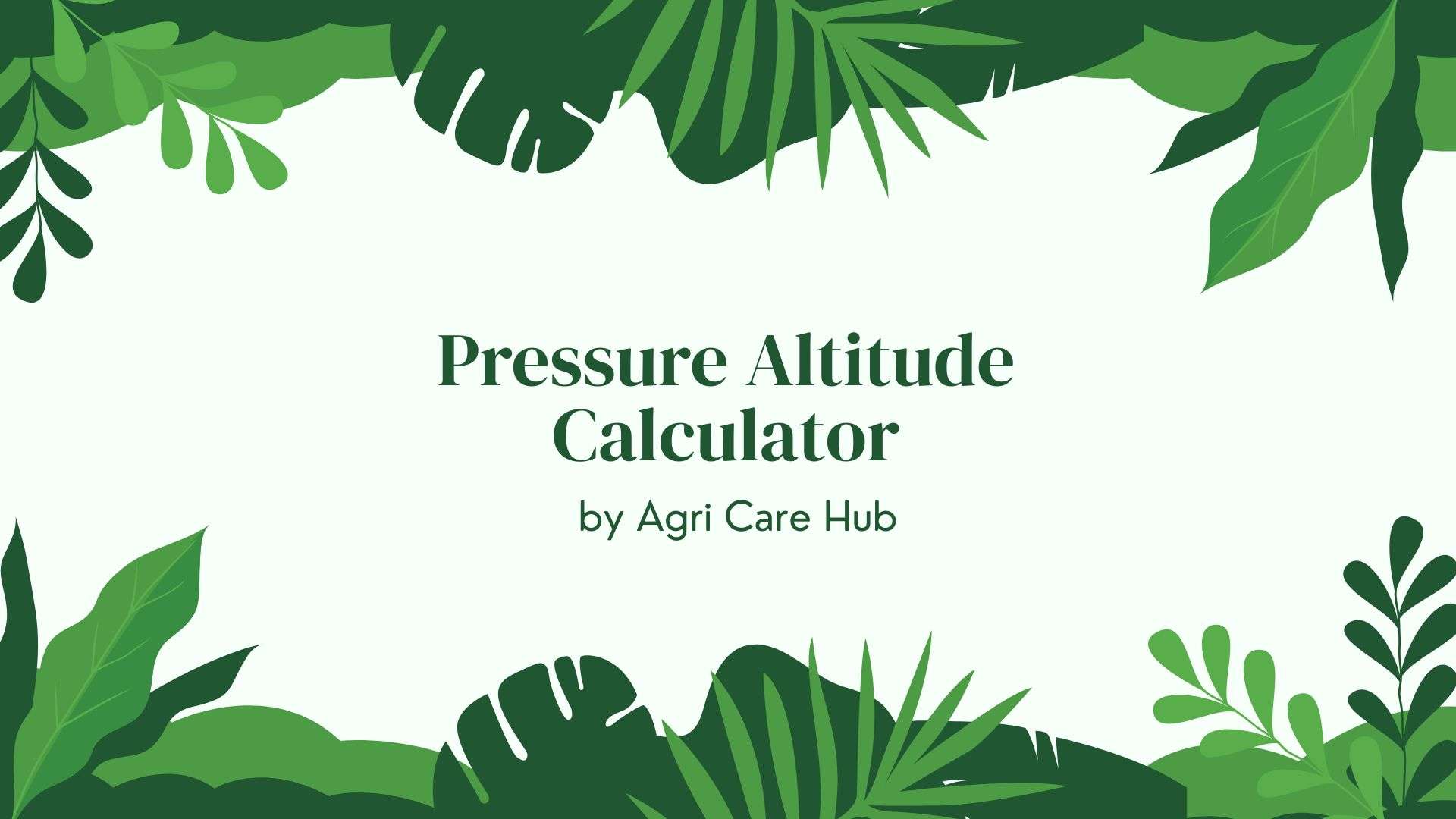 Pressure Altitude Calculator - Aviation Tool