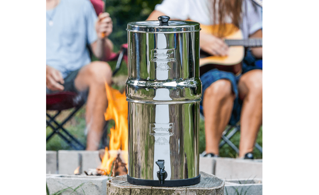 Travel Berkey Gravity-Fed Water Filter with 2 Black Berkey Elements–Enjoy Potable Water While Camping, RVing, Off-Grid, Emergencies, Every Day at Home 