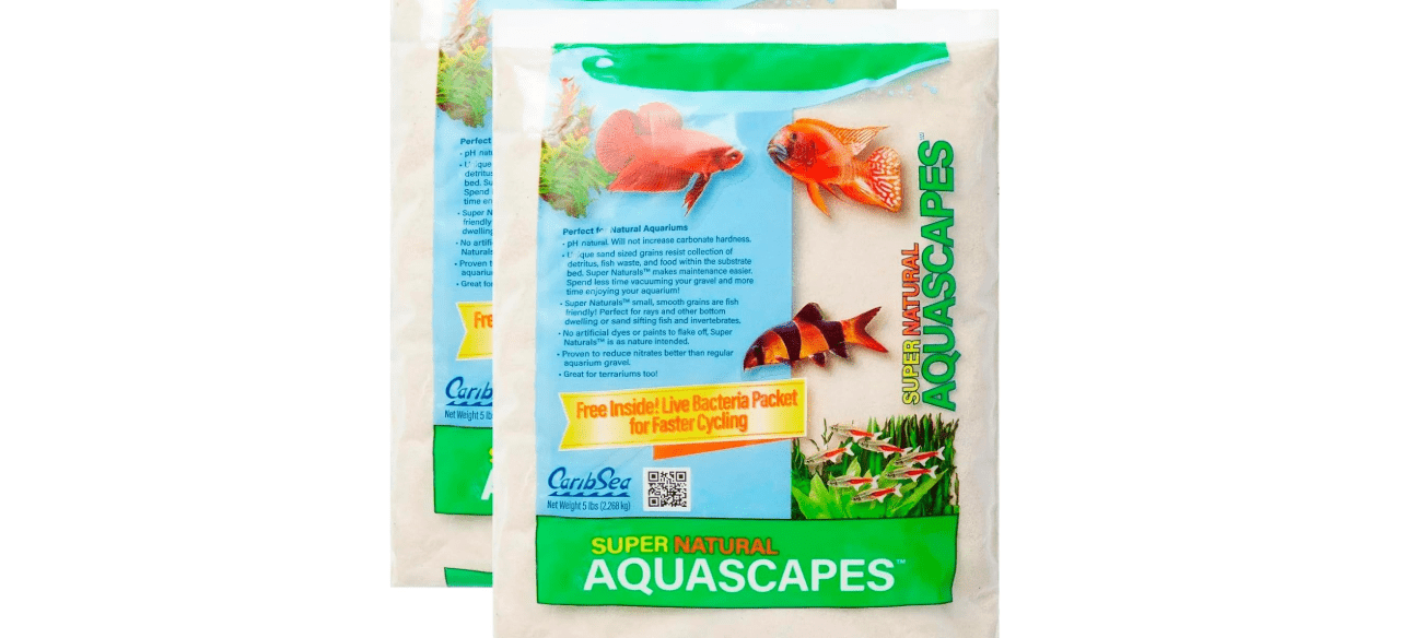CaribSea Super Natural Moonlight Sand for Aquarium – 5 lb Each – Ideal for Freshwater Aquaria – Perfect for Discus, Tetras, Angelfish, and More – (Pack of 2) 