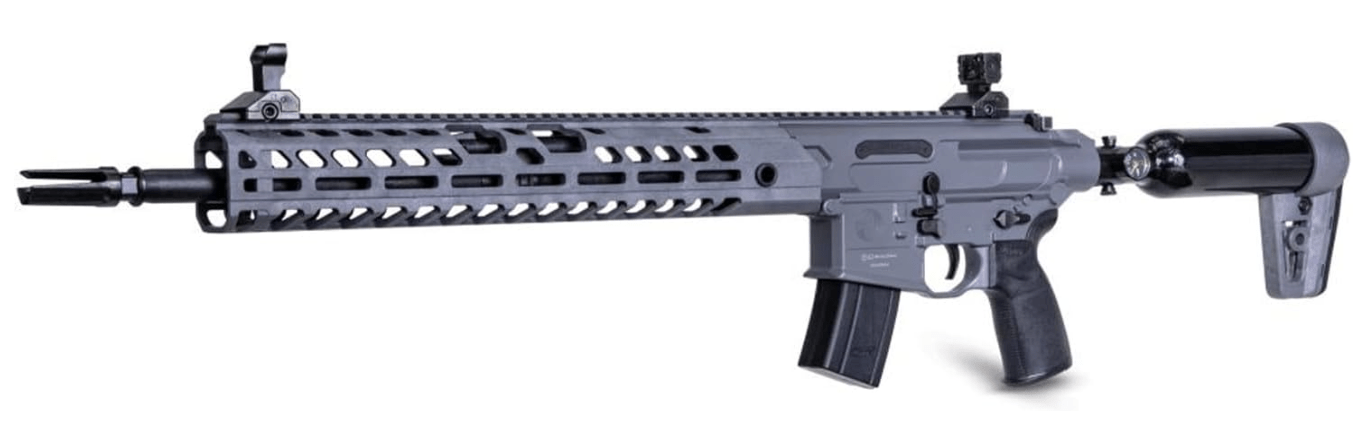 Sig Sauer MCX Virtus PCP Pellet Air Rifle | 30rd RPM .22LR Caliber Semi-Automatic Pre-Charged Pneumatic Rifle for Target Shooting Training 