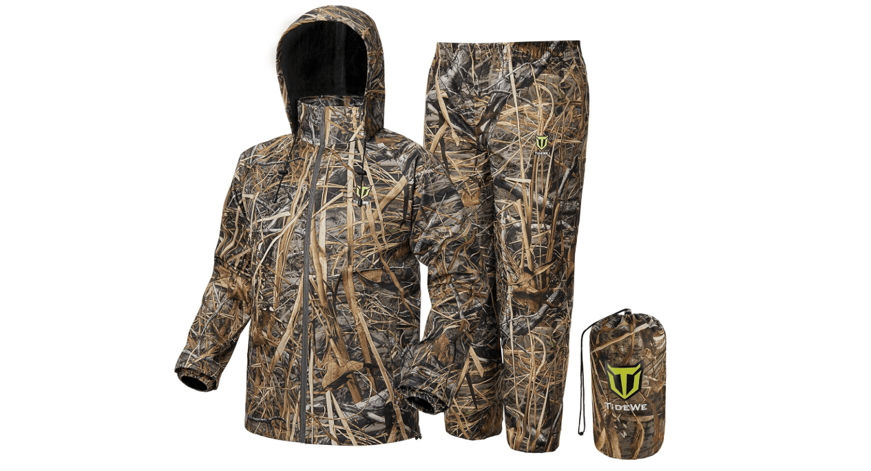 TIDEWE Rain Suit, Waterproof Breathable Lightweight 2 Pieces Rainwear
