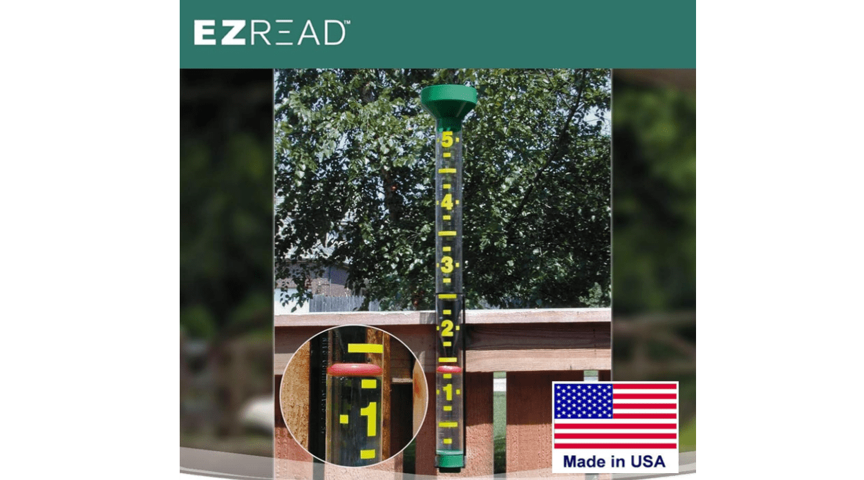 Headwind EZRead 26” Giant Professional Outdoor rain Gauge, USA Made Heavy Duty All Weather Freeze Proof mountable with Float, Green (820-0002) 