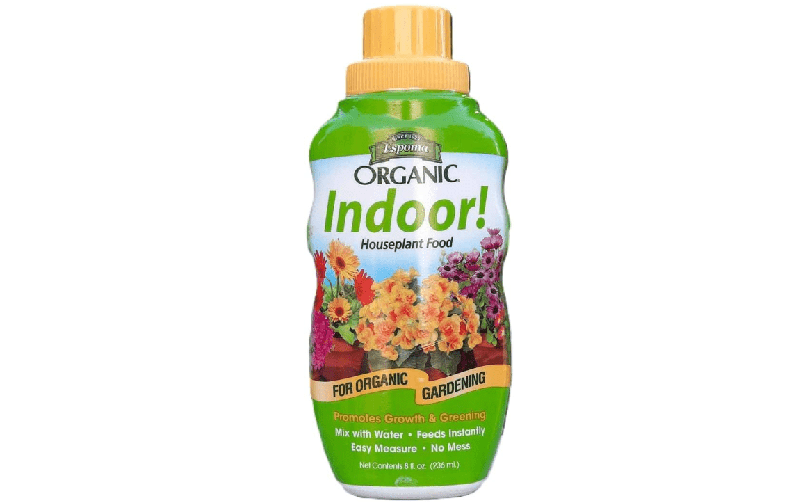 Espoma Organic 8 Ounce Concentrated Indoor Plant Food - Indoor Plant Fertilizer for Large & Small Plants Like Pothos, Fiddle Leaf Fig, Monstera, Snake & Palms - Pack of 4 