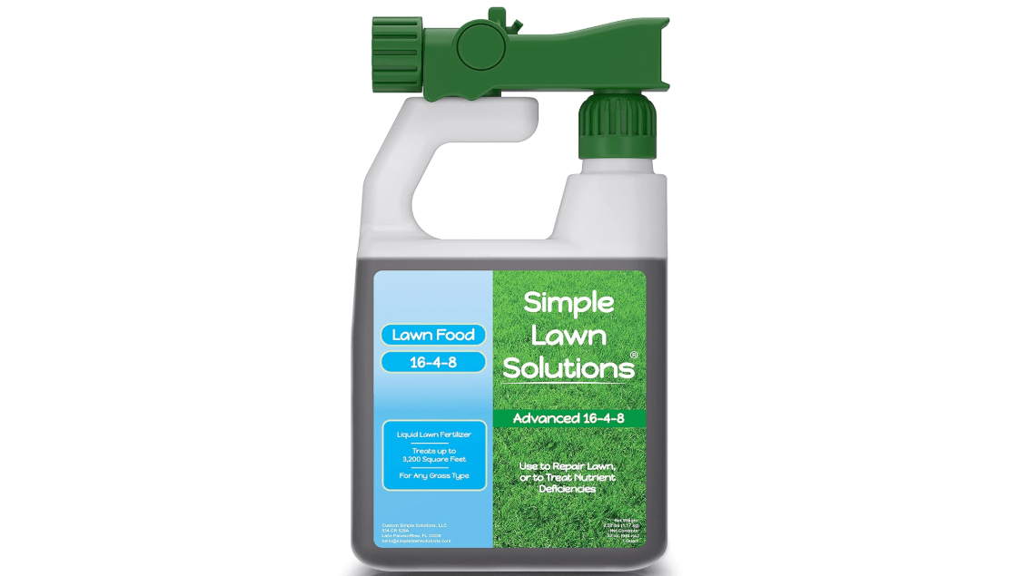 Advanced 16-4-8 Balanced NPK - Lawn Food Quality Liquid Fertilizer - Spring & Summer Concentrated Spray - Any Grass Type - Simple Lawn Solutions (32 Ounce) 