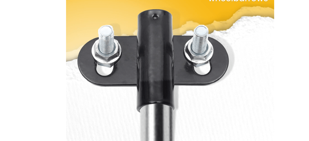 AR-PRO Wheelbarrow Axle Bracket Set (4-Pack) - Compatible with 5/8 Inch Wheelbarrow Axles - 3.27-Inch Wide by 2.17-Inch Long Bracket - Complete Set Includes Bolts and Nuts 