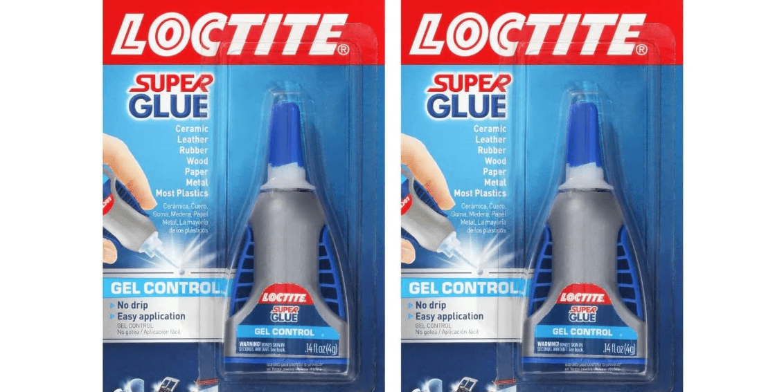 Loctite Super Glue Gel Control, Clear Superglue for Plastic, Wood, Metal, Crafts, & Repair, Cyanoacrylate Adhesive Instant Glue, Quick Dry - 0.14 fl oz Bottle, Pack of 2
