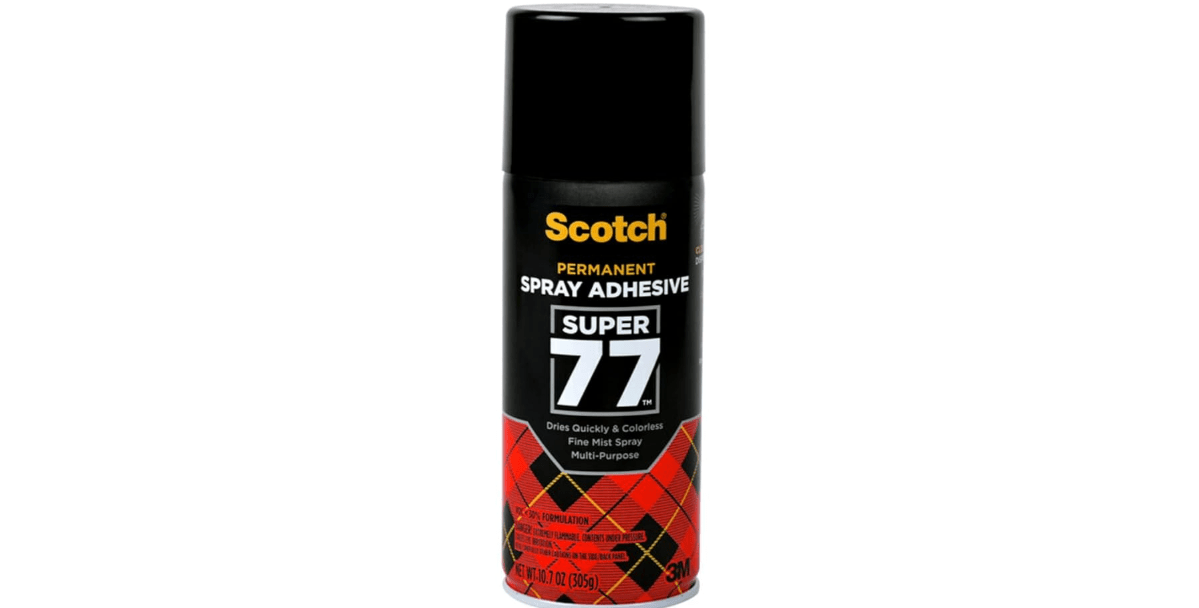 Scotch Super 77 Multipurpose Adhesive Spray, Bonds to Fabric, Cardboard, Plastic, Metal, Wood, Felt, and More, 10.7 Ounces (7716)
