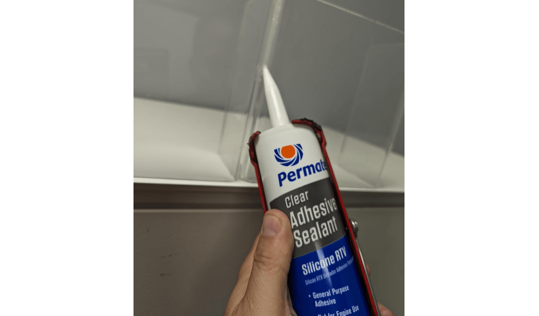 Permatex 80855 Clear RTV Silicone Adhesive Sealant, Waterproof, 11 oz.
