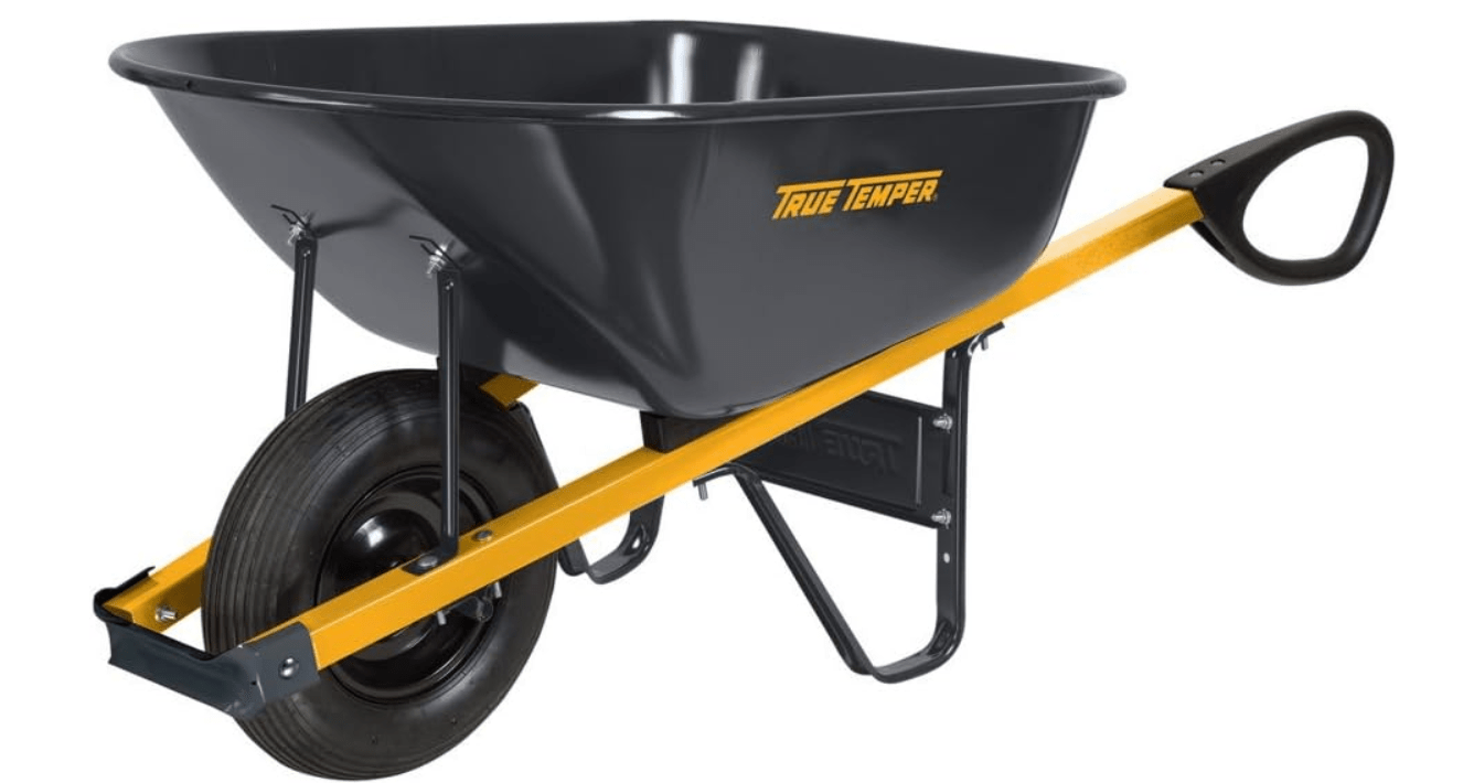 True Temper Total Control 6 Cubic Foot Steel Wheelbarrow - R6TC14 