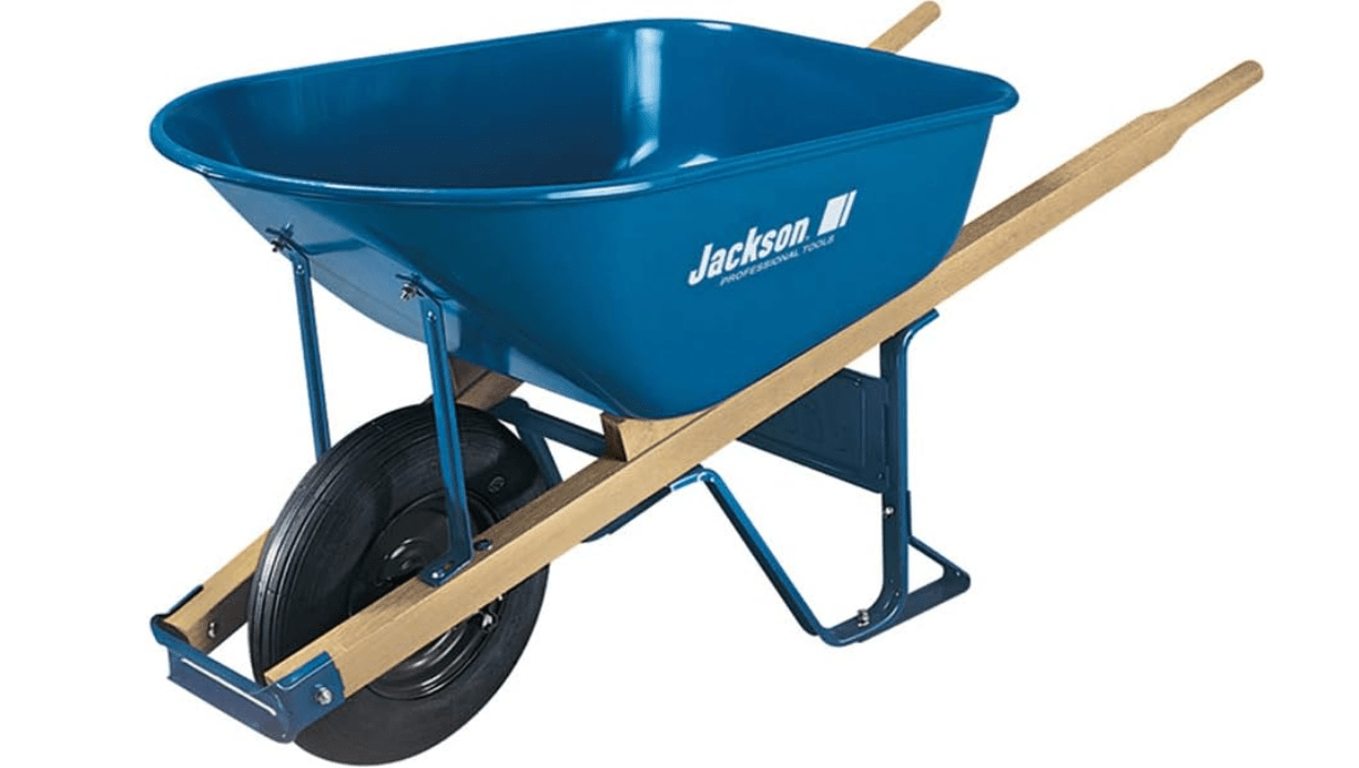 Jackson M6T22 M6T22KB Wheelbarrow, 6-Cubic Foot Capacity, Blue 