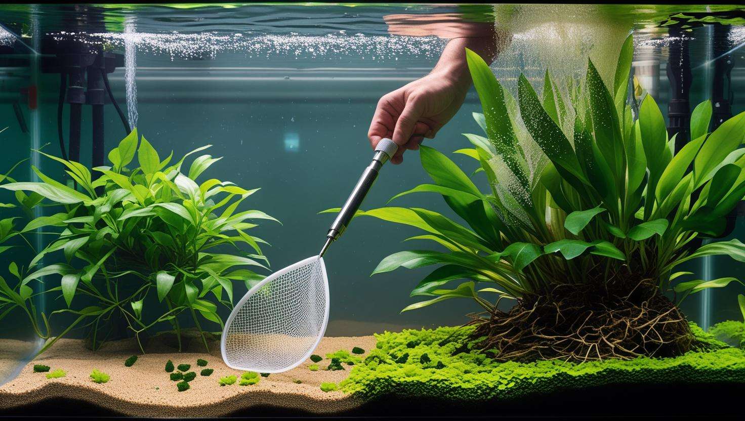 Troubleshooting planted aquarium with cloudy water, algae, and root tab addition