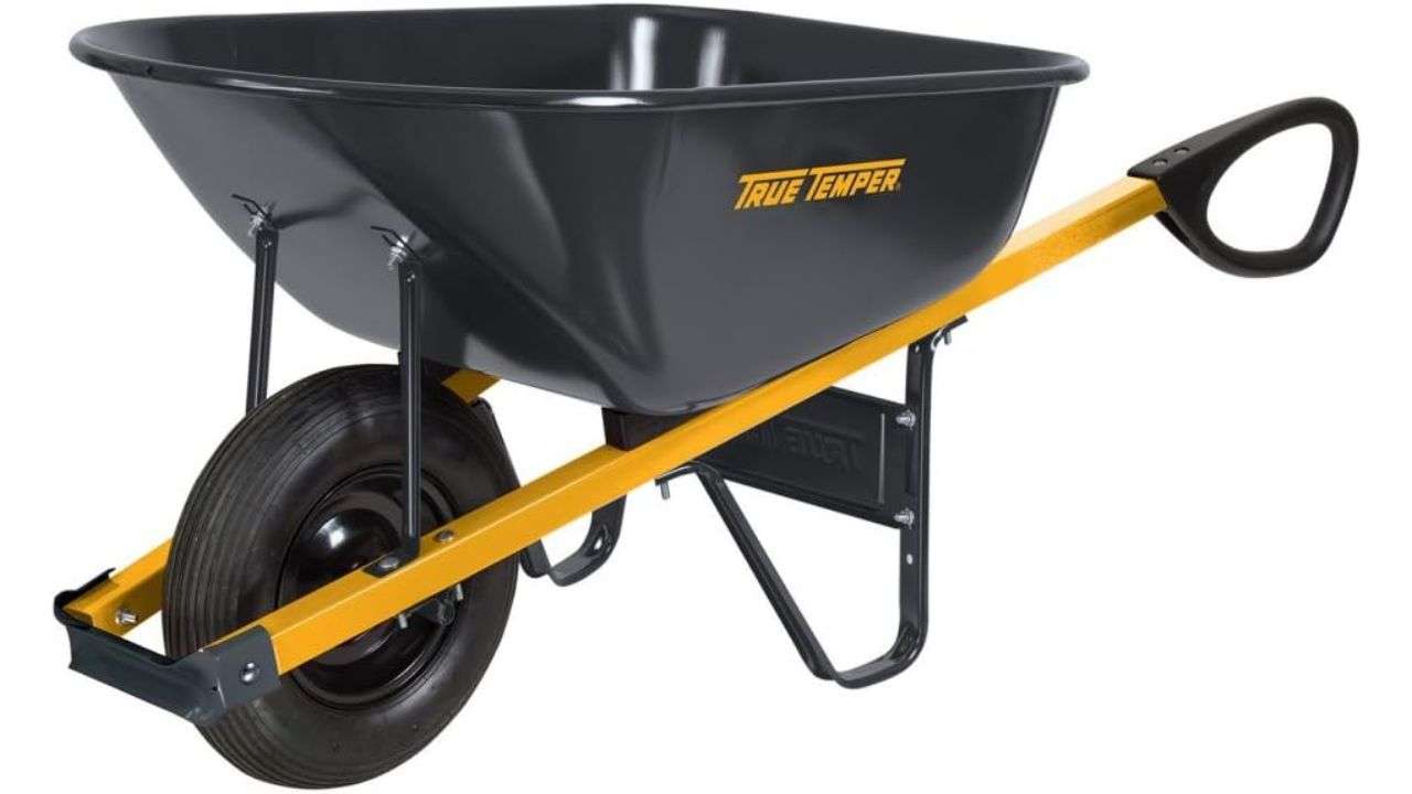  True Temper Total Control 6 Cubic Foot Steel Wheelbarrow - R6TC14