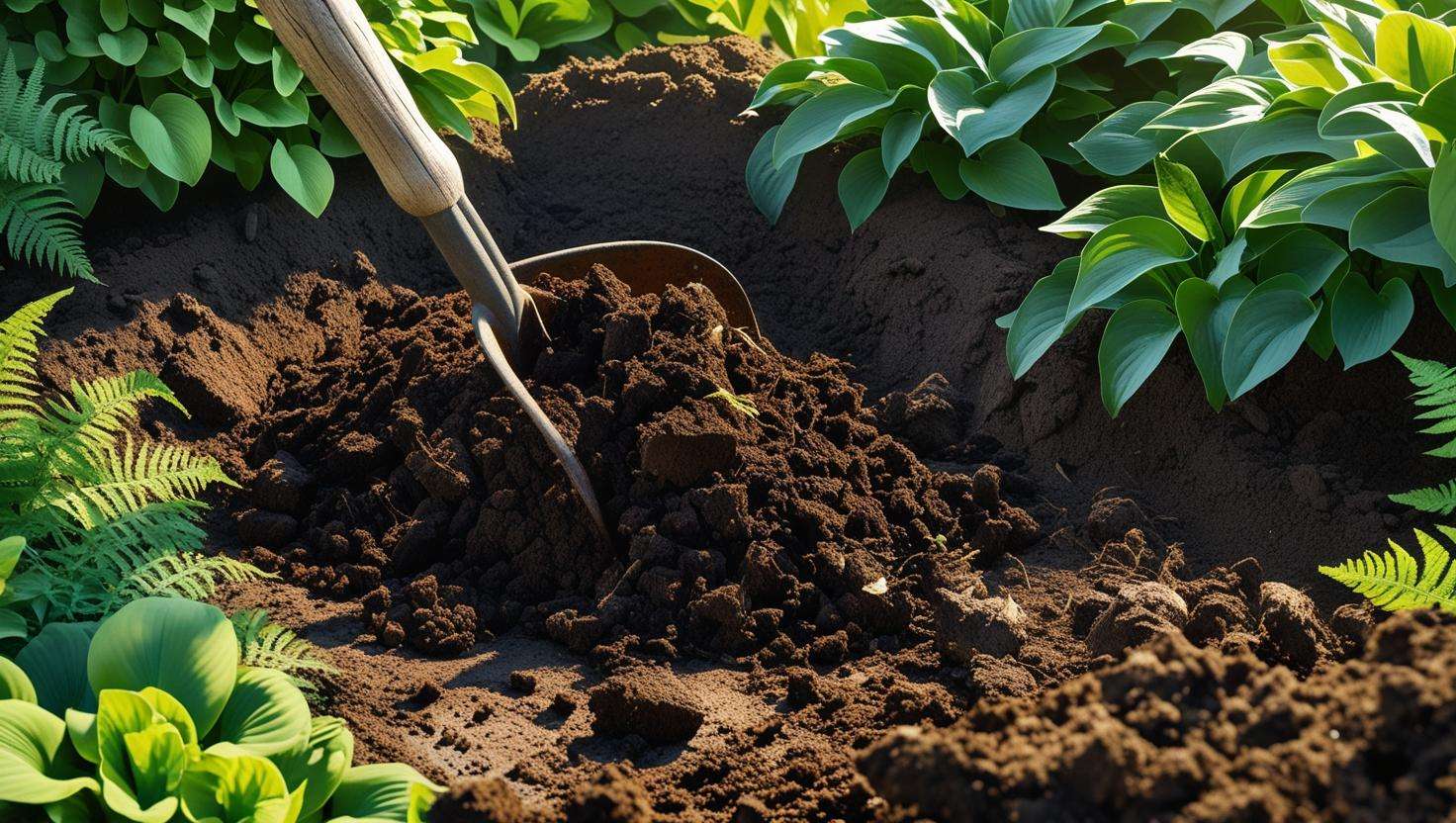 Preparing a garden bed with well-rotted compost for carrot planting