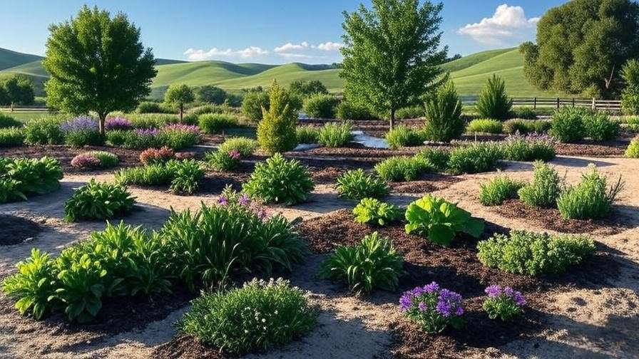 Vibrant garden landscape in USDA Zone 7 with hardy perennials and diverse soil types.