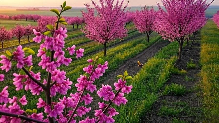Flowering trees supporting pollinators in fruit orchards