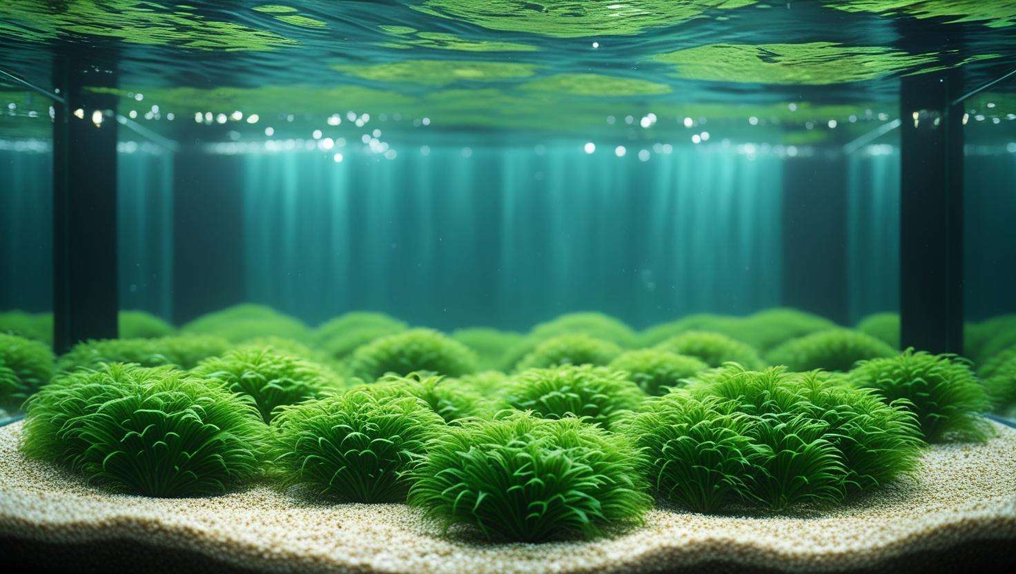 Lilaeopsis brasiliensis forming a natural lawn in an aquarium