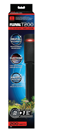 Fluval T200 Fully Electronic Heater for Freshwater Aquariums up to 65 Gal.