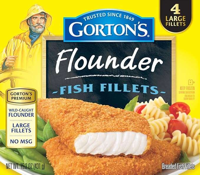 Gorton's Premium Breaded Wild-Caught Flounder Fish Fillets, 0.95 lb
