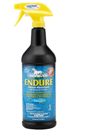 Farnam Endure Sweat-Resistant Fly Spray for Horses, Lasts Up to 14 Days, Protects Against Flies, Gnats, Mosquitoes, Ticks & Lice, 32 oz.