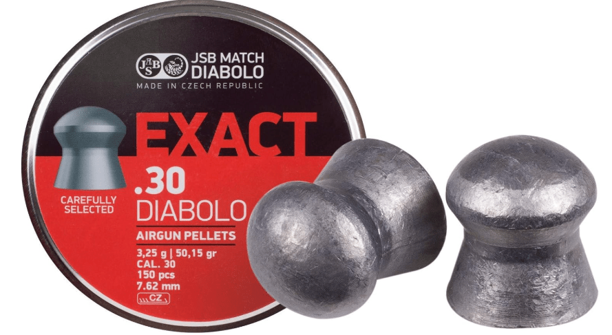 JSB 546031-150 Diablo Exact Air Gun Pellets .30 Cal, 50.15 Grains, 150ct, 4 Pack