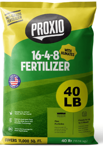 Fertilizer - 16-4-8 Lawn Fertilizer for Grass, 11,000 sq ft, Works with Most spreaders Suitable for All Turf Types (40lb)