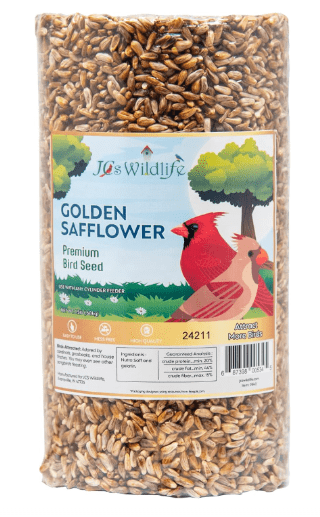 JCs Wildlife Golden Safflower Premium Bird Seed Small Cylinder (6-Pack)