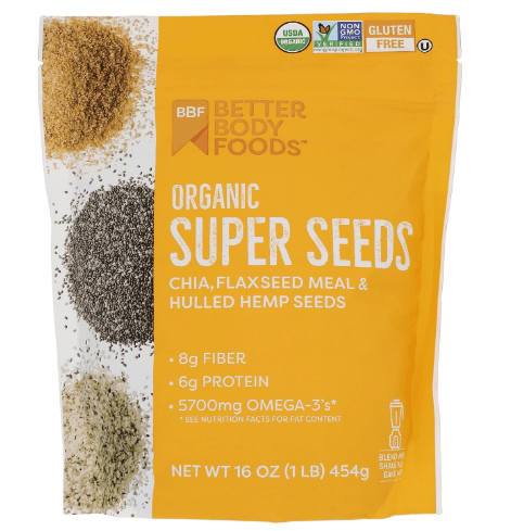 BetterBody Organic Super Seed Blend, Non GMO, 16 Ounces (Pack Of 6)