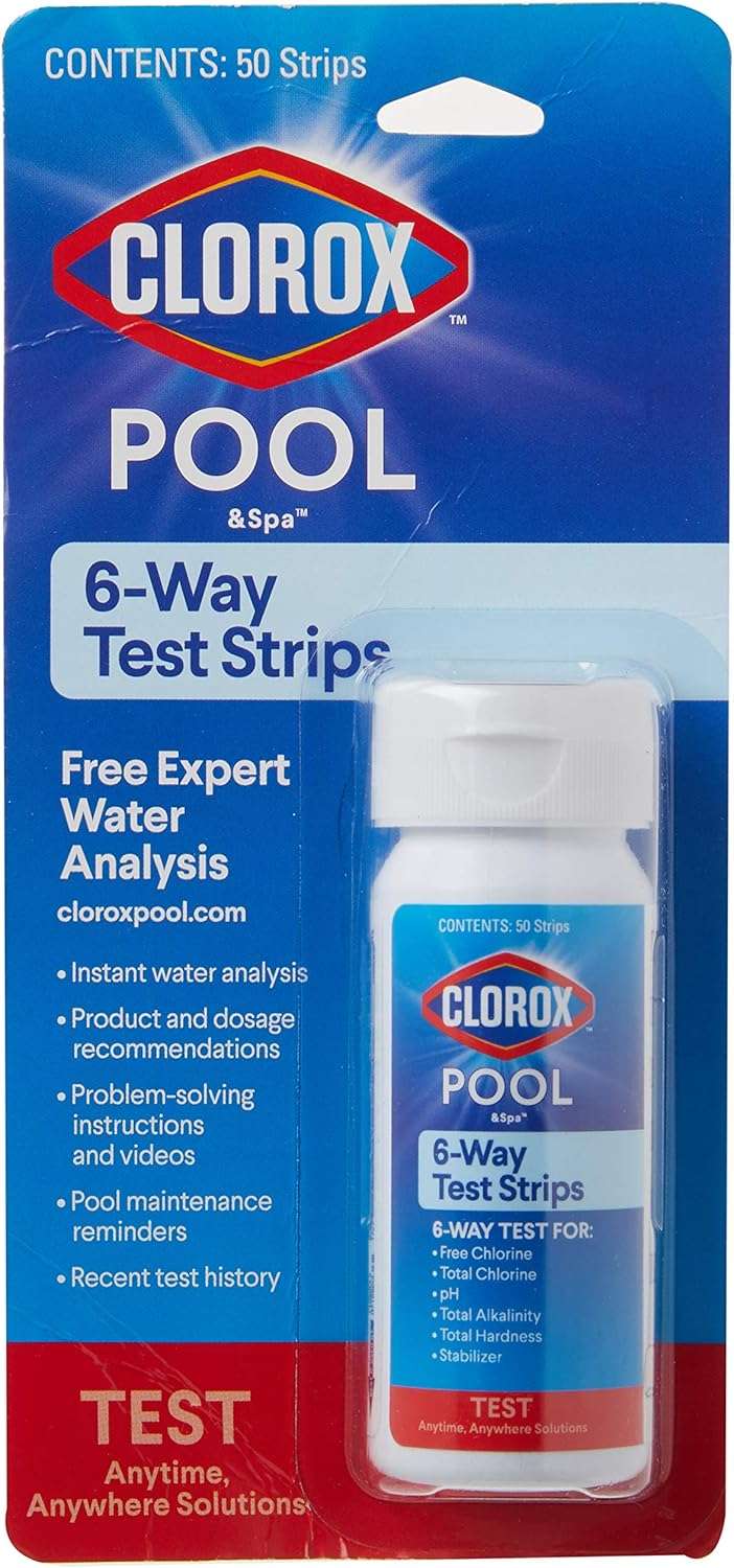 Clorox Pool&Spa 6-Way Test Strips, 50 Strips