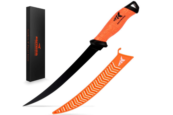 KastKing Speed Demon Pro Fillet Knife - Razor Sharp G4116 German Stainless-Steel Blade, Professional Level Knives for Filleting and Boning, Non-Slip Handles, Includes Protective Sheath