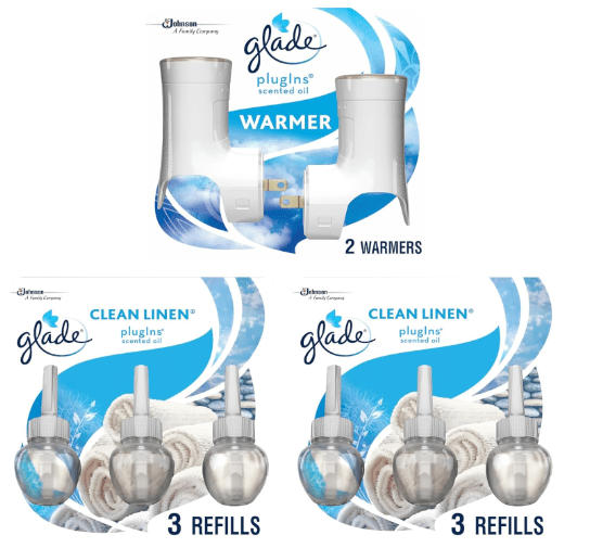 Glade PlugIns Scented Oil & Holders, Clean Linen, 0.67 (319963)