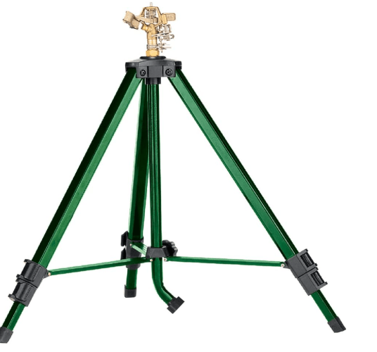 3-Pack Orbit 58308Z Brass Impact Sprinkler on Tripod Base - Heavy-Duty Brass Sprinklers on Tripod
