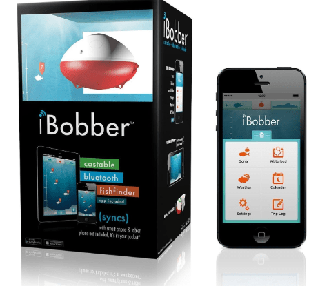 iBobber portable wireless bluetooth fish finder depth finder with depth range of 135 feet 10+ hrs battery life with IOS & Android App Wireless and Watch App