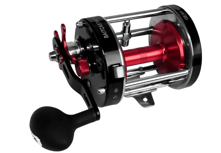 Fiblink Conventional Boat Fishing Reel, Aluminum Alloy Trolling Reel, Max of 44lb, Forged and Machined Aluminum Spool (Noeby)