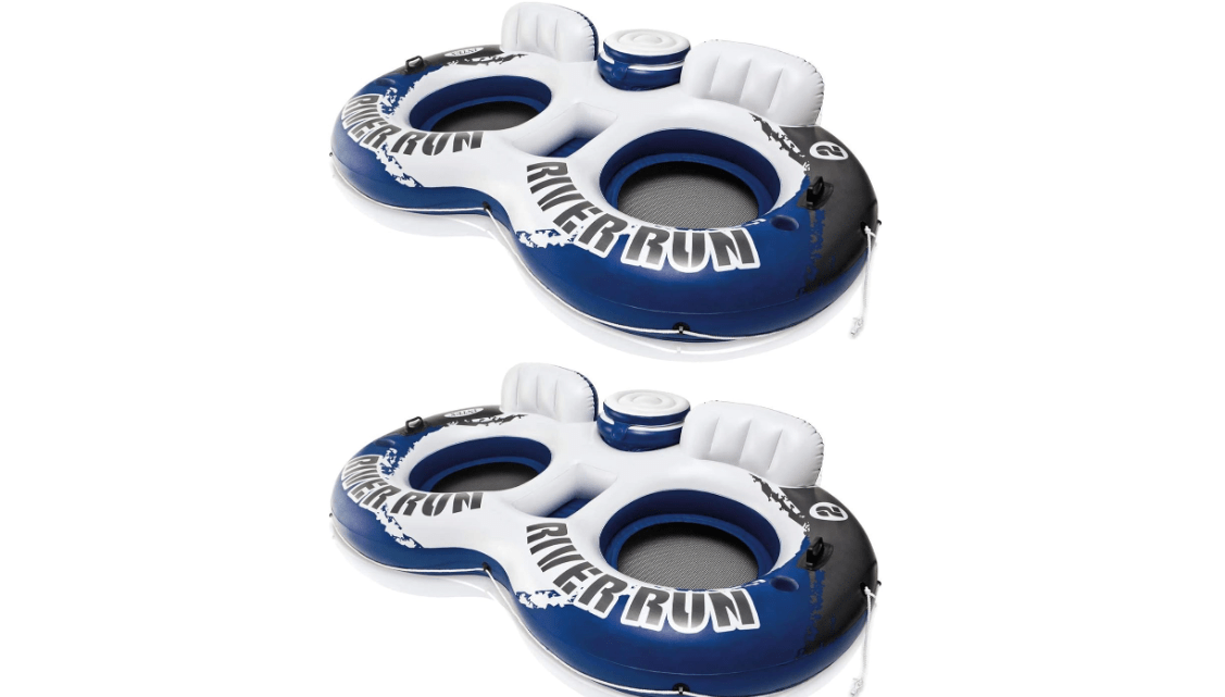 Intex River Run II 2-Person Water Tube with Cooler and Connectors (2 Pack)
