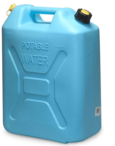 Scepter Portable Plastic Military Style Food Grade 5 Gal Water Jug Container with Reversible Spout for Camping & Emergency Storage, Blue