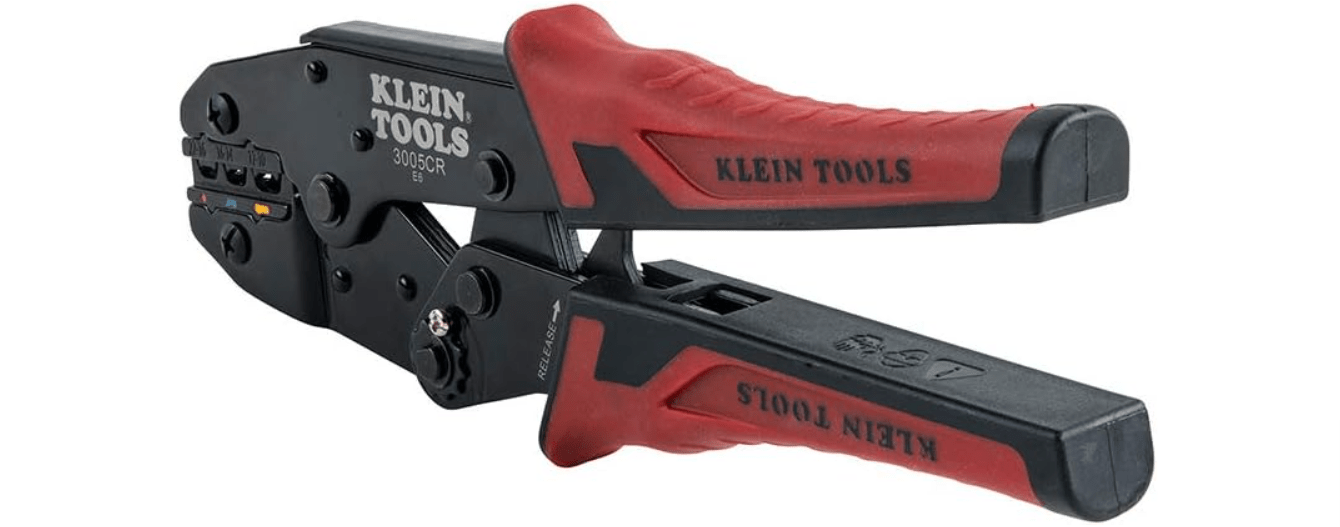 Klein Tools 3005CR Wire Crimper Tool, Ratcheting Insulated Terminal Crimper for 10 to 22 AWG