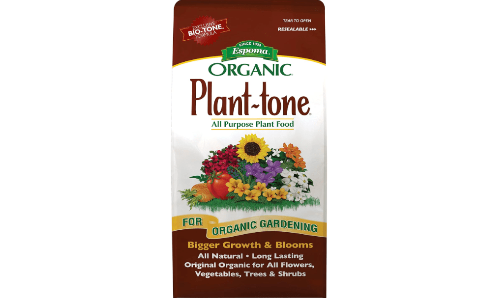 Espoma Organic Plant-Tone 5-3-3 Natural & Organic All Purpose Plant Food; 4 lb. Bag; The Original Organic Fertilizer for All Flowers, Vegetables, Trees