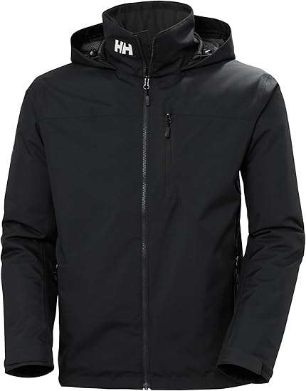 Helly-Hansen Crew Hooded Midlayer 2.0 Waterproof Jackets for Men with Insulated Windproof Sailing Fabric Hood