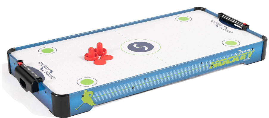 Sport Squad HX40 40 inch Table Top Air Hockey Table for Kids and Adults - Electric Motor Fan - Includes 2 Pushers and 2 Air Hockey Pucks - Great for Playing on The Floor, Tabletop, or Dorm Room