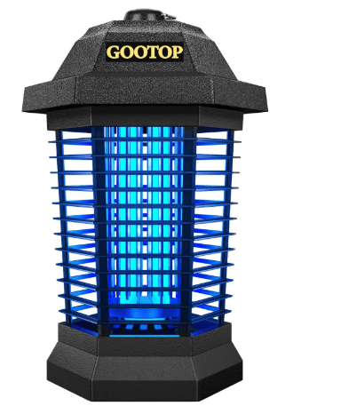 GOOTOP Bug Zapper Outdoor, Mosquito Zapper, 3 Prong Plug in Electric Fly Zapper, Mosquito Killer, Fly Traps, Flying Insects Zapper Indoor Outdoor 90-130V, 4200V, ABS Plastic Outer (Black)