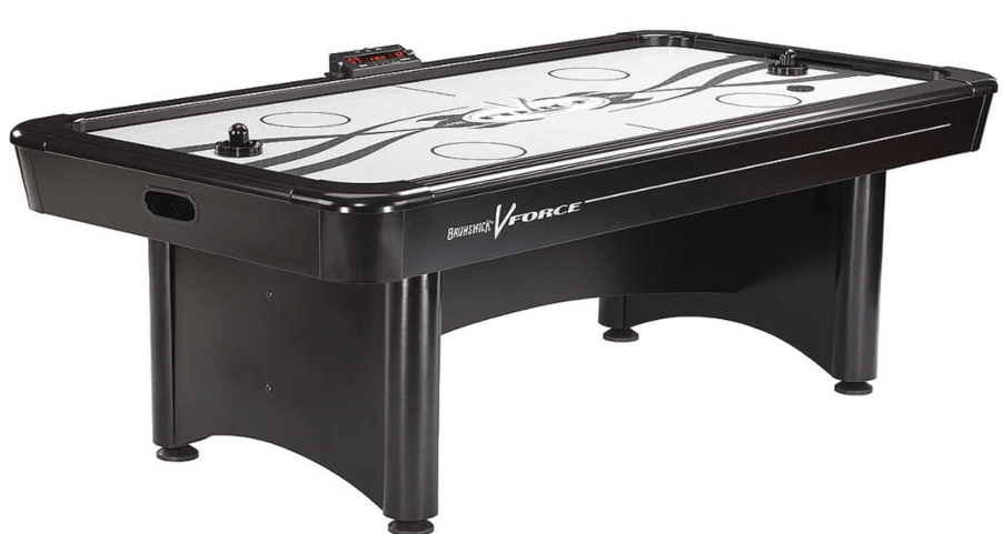 Brunswick - 51871574001 - BRUNSWICK Billiards Air Hockey Table: Manual, 4 Pucks, 2 Strikers, 83 in Overall Lg, White