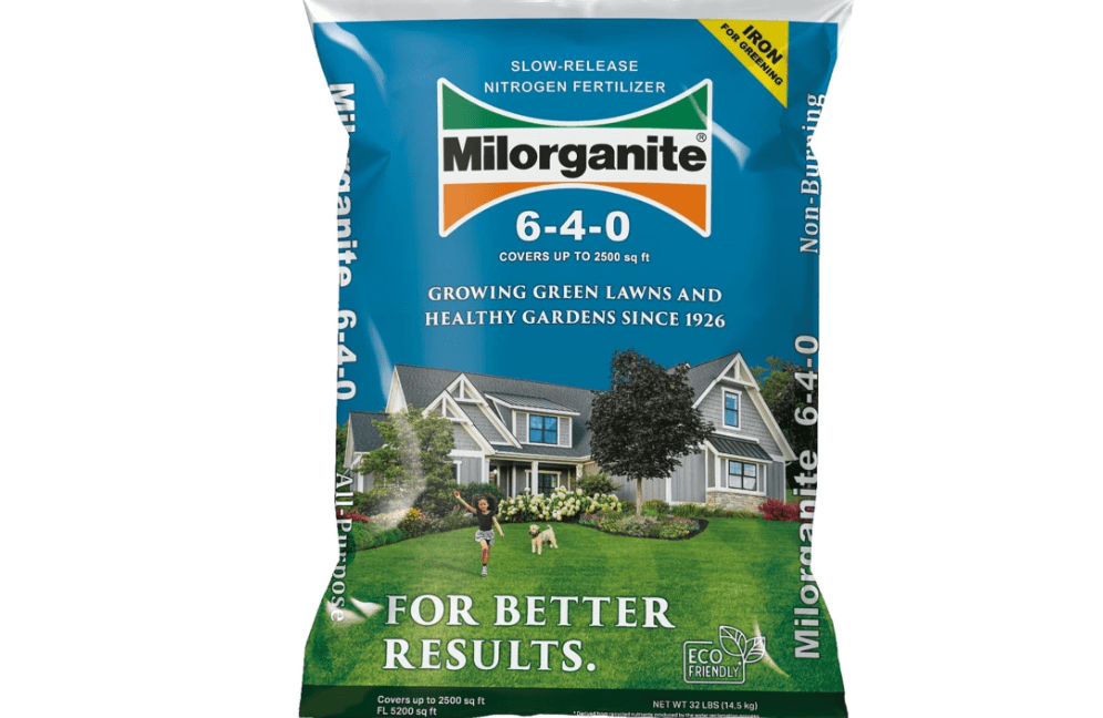 Milorganite All-Purpose Eco-Friendly Slow-Release Nitrogen 6-4-0 Fertilizer, 32 Pound Bag - for Lawns, Flowers