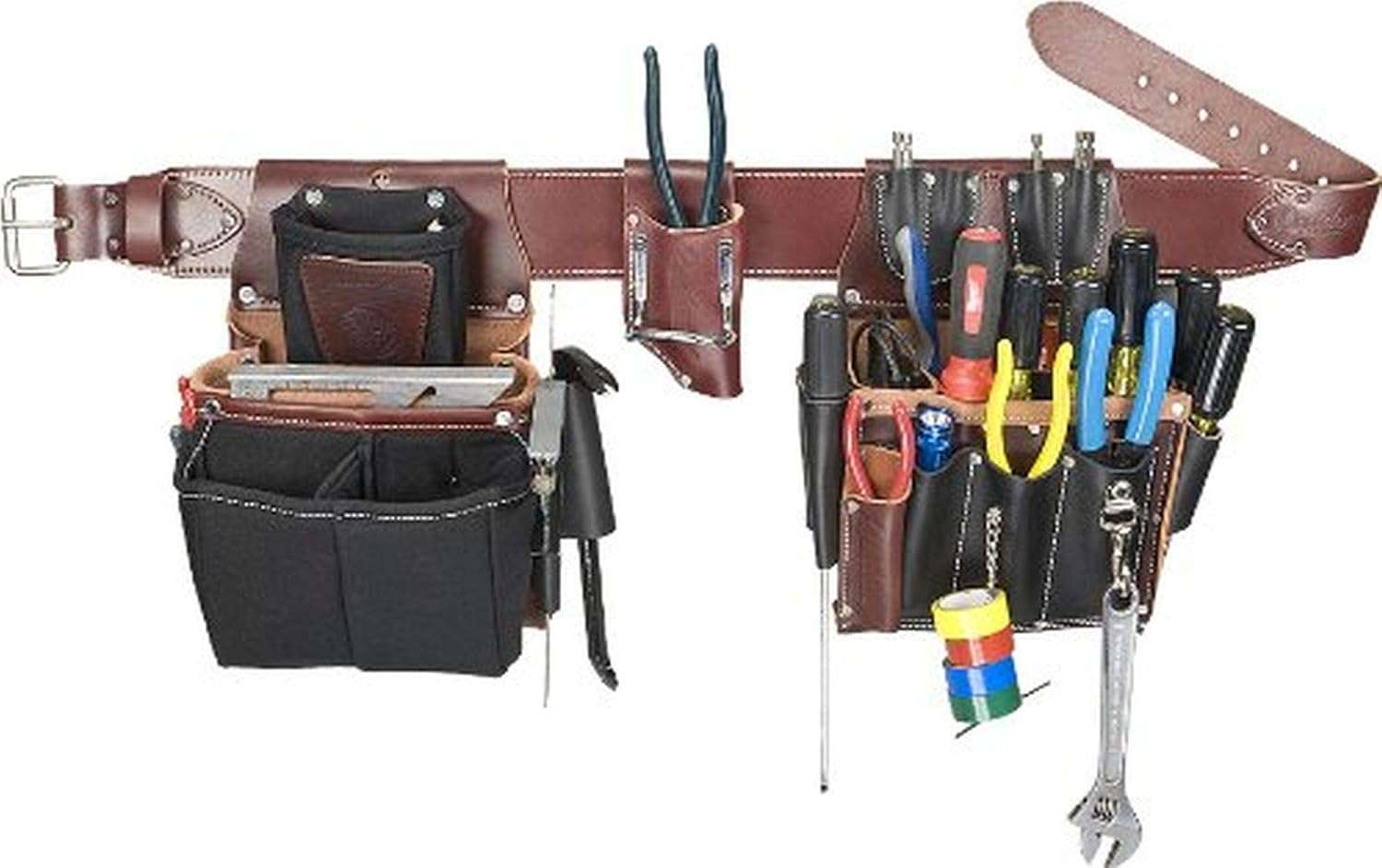 Occidental Leather Commercial Electrician’s Tool Bag Set - Small - 37 Pockets & Tool Holders - Made in USA