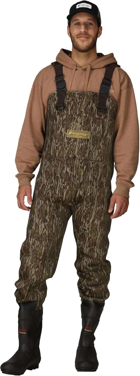 HISEA Hunting Waders for Men with 600G Insulated Boots, 4.5mm Neoprene Waterproof, Bootfoot Chest Wader Fishing Duck Hunting